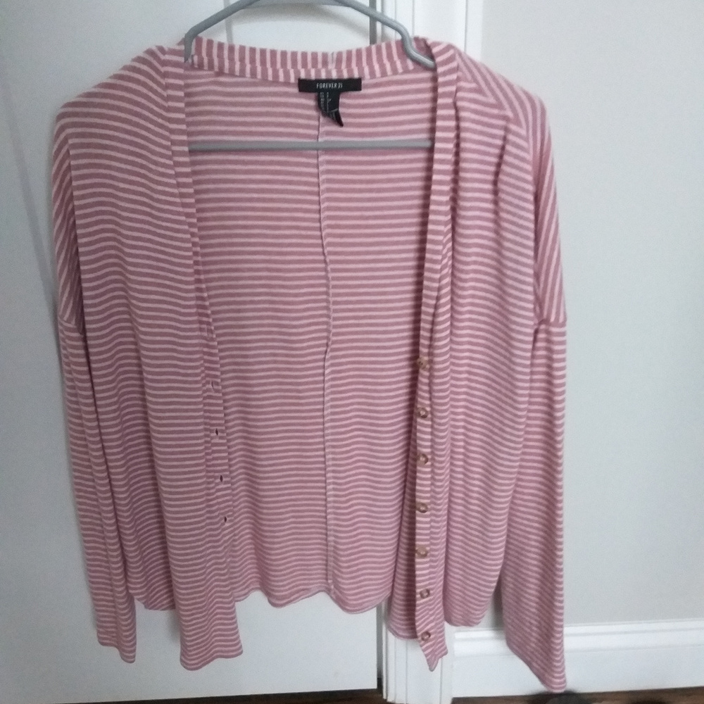 Forever 21 Striped Cardigan